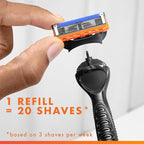 Gillette Fusion5 Power Razor Refills for Men, 10 Razor Cartridges, Larger Lubrication Strip, Precision Trimmer, 5-Blade Razor Blades for Close Shave