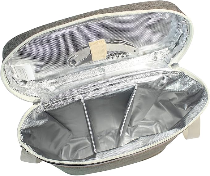 ZORMY 3 Bottle Insulated Wine Tote Cooler Bag, Portable Carrier - Image 4