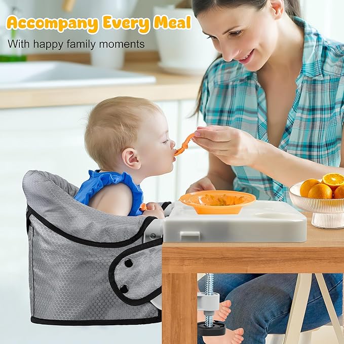 Hook On Chair with Removable Dining Tray, Folding Baby Chair, Portable Table - Image 5