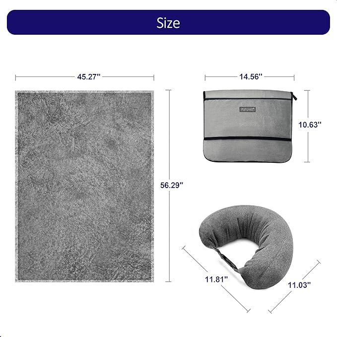 3-in-1 Travel Pillow Blanket Set - Image 6