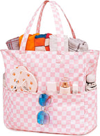 LEDAOU Large Beach Tote Bag Women Waterproof Sandproof Zipper Beach Tote Bag - Image 9