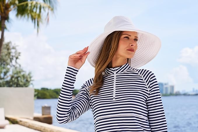 Coolibar UPF 50+ Women's Brittany Beach Hat - Image 3