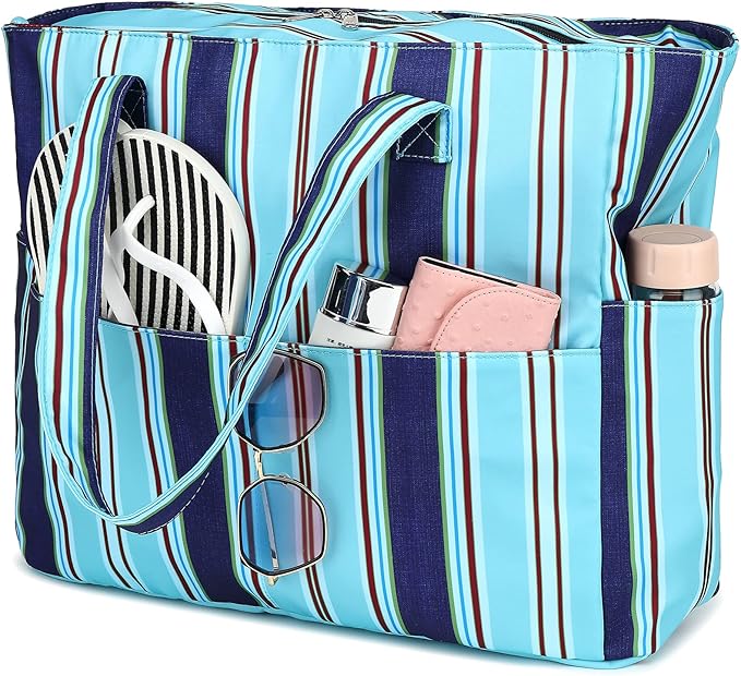 LEDAOU Beach Bag Waterproof Sandproof Women Tote Bag Pool Bag - Image 8