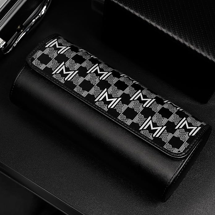 MOZSLY Watch Roll Travel Case 3 Slots Portable Watches Box Organizer Storage - Image 7
