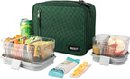 PackIt Freezable Classic Lunch Box, Checker Wave Olive, Built - Image 5