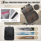 RAINSMORE Camera Bag Backpack for DSLR/SLR Mirrorless 15.6 Inch Laptop Camera - Image 6