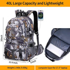 Nerlion 40L Hiking Backpack Travel Backpack - Image 6