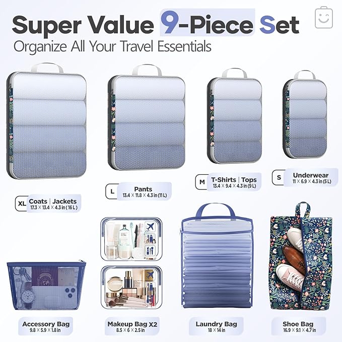 Veken 9/11 Set Compression Packing Cubes - Image 2