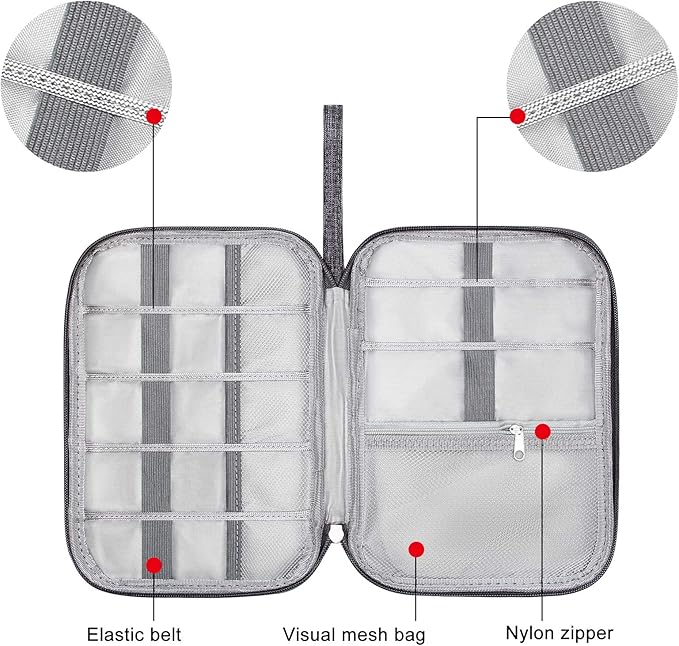 SELLYFELLY Travel Electronics Organizer Portable Cable Organizer Bag - Image 5