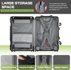 AnyZip Luggage Aluminium Frame Suitcase PC ABS Hard Shell TSA Lock No Zipper - Image 5