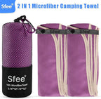 Sfee 2 Pack Microfiber Travel Towel, Quick Dry Towel Camping Beach Towel Super - Image 6