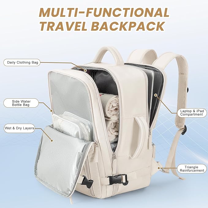 Beraliy Travel Backpack Airline Approved, Carry on Backpack, 16 Laptop Backpack - Image 3