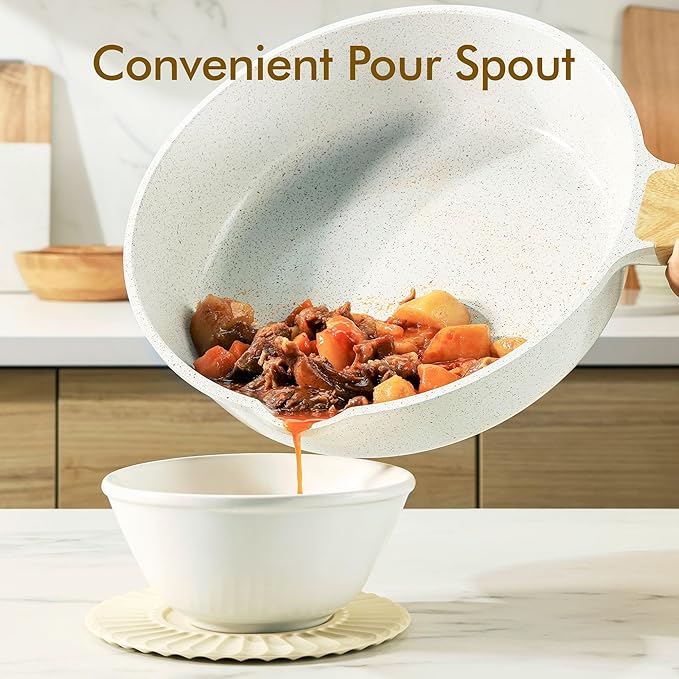 SENSARTE Nonstick Ceramic Cookware Set 13-Piece, Healthy Pots and Pans Set - Image 8