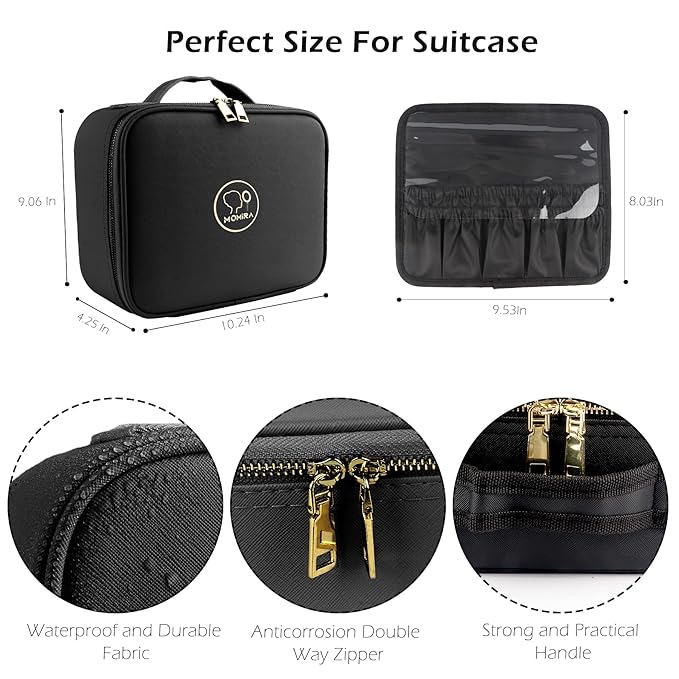 MOMIRA Travel Makeup Bag Cosmetic Bag Makeup Organizer Bag - Image 3