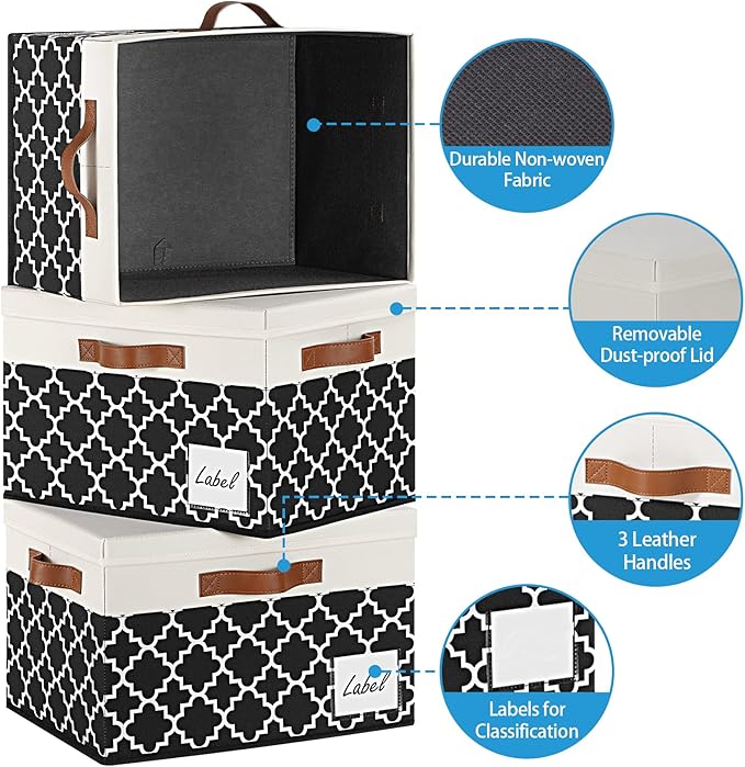 GhvyenntteS 6 Pack Fabric Storage Bins - Image 4