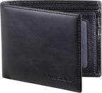 VISOUL Leather Mens Bifold RFID Blocking Wallet by VISOUL