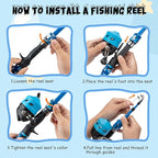 Kids Fishing Pole Set, Telescopic Fishing Rod Reel Combo Kids Starter Kit - Image 4