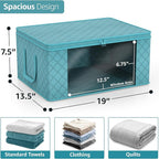 Sorbus Foldable Storage Bag Organizers, Large Clear Window & Carry Handles - Image 3