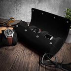 Barton Leather Watch Roll for 3 Watches | Convenient Organizer Case for Travel - Image 7