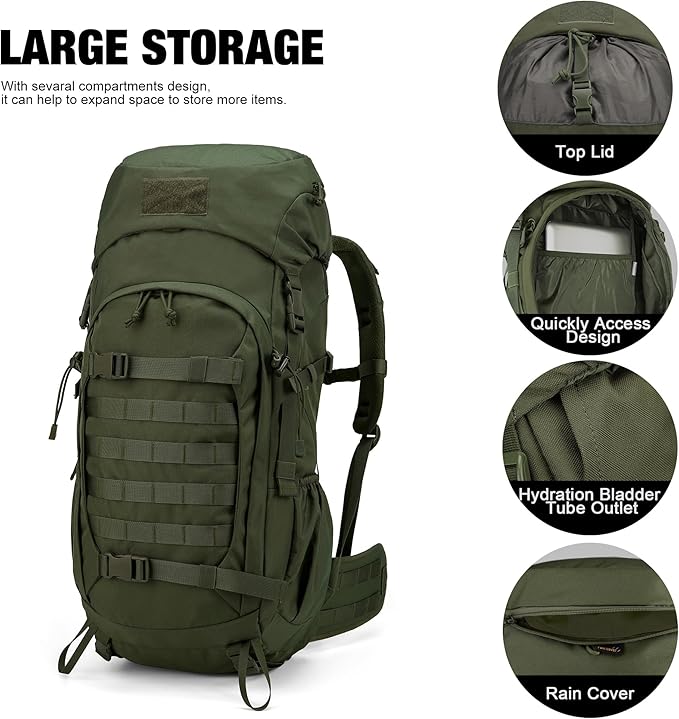 Mardingtop 50L Hiking Backpack, Backpacking Backpack - Image 5