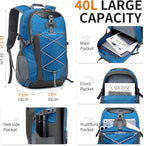 40L Hiking Backpack Lightweight Daypack Waterproof Travel Camping Backpack - Image 3