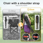 LET'S CAMP Oversized Camping Chairs 29.52" High Back Heavy Duty Lawn Chair - Image 9