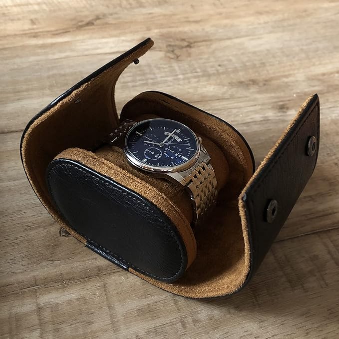 Longjet Watch Roll Travel Case for Men Portable Watches Organizer Box - Image 7