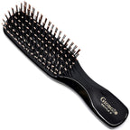 Giorgio Gentle Mini Hair Brush for Men - Dual Length Bristles for Fine and Thick Hair, Scalp Massager, Detangler, and Travel Brush