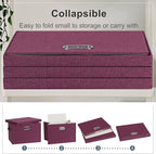 Large 17" 36 Quart Collapsible Stackable Storage Bins - Image 4