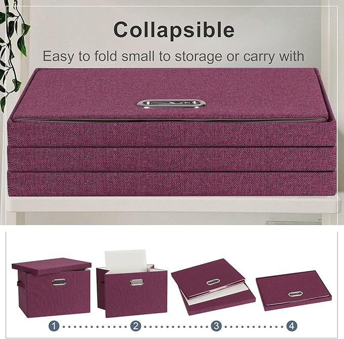 Large 17" 36 Quart Collapsible Stackable Storage Bins - Image 4
