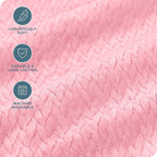 Bare Home Textured Fleece Blanket - Image 3