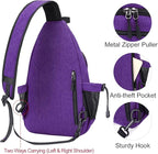 MOSISO Sling Backpack, Canvas Crossbody Hiking Daypack Bag - Image 5