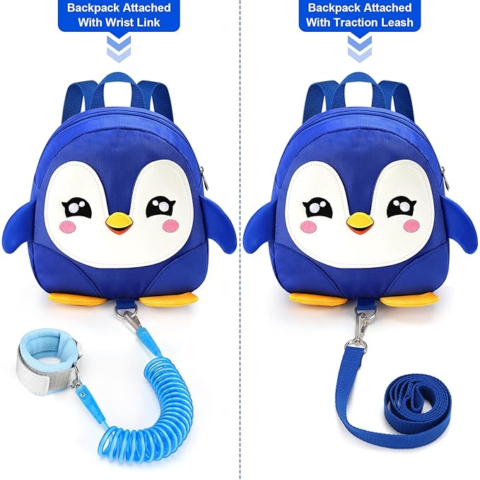 Accmor Toddler Harness Backpack Leash, Cute Penguin Kid Backpacks - Image 4