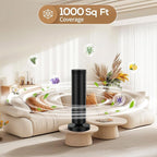 Waterless Diffuser with 90ML Essential Oils, Covers 1000 Sq Ft, Diffusers for Home Hotel, Adjustable Mist & Timer, Scent Diffuser Starter Kit with Night Light, Corded Electric,Black