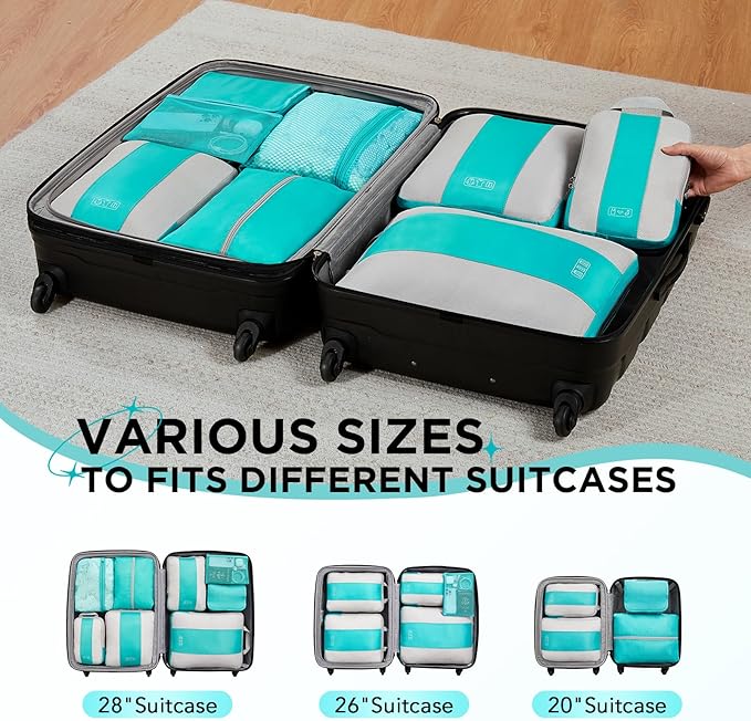 8 Set Compression Packing Cubes - Image 7