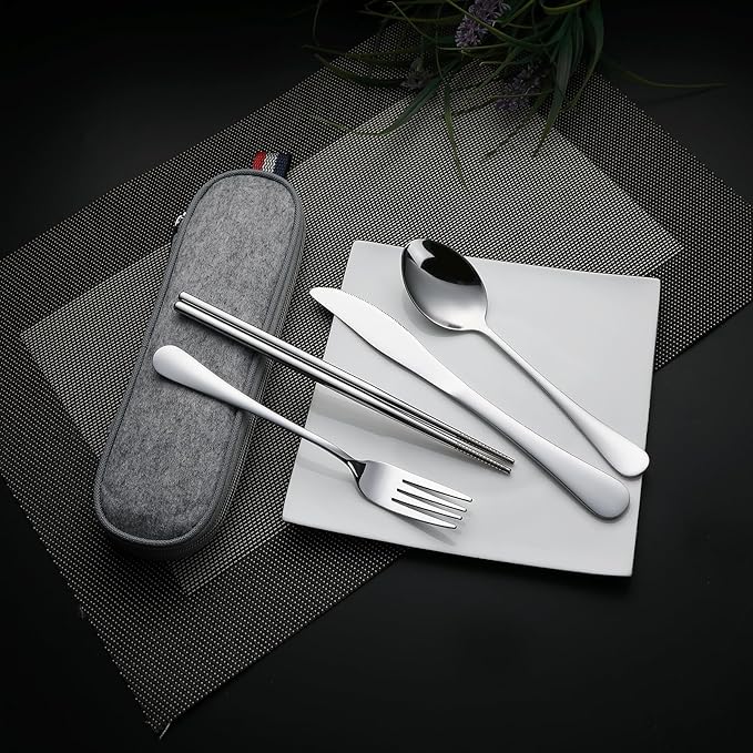 DEVICO Camping Utensils, Portable Travel Utensils - Image 2