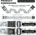 2 Pack Luggage Straps, Adjustable Cute Printing - Image 7
