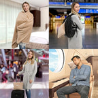 BlueHills Premium Soft 2-Pack Travel Blanket Pillows Airplane Large Plane - Image 2