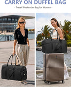 Women Weekender Travel Duffle Bag: Travel Duffel Overnight Bags - Image 2