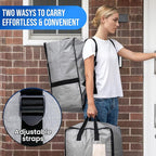 TAILI 4 Pack Gray Moving Bags w/Adjustable Backpack Straps, Moving Supplies - Image 3