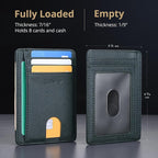 Buffway Slim Minimalist Front Pocket RFID Blocking Leather Wallets - Image 5