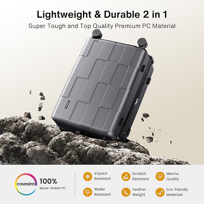 SHOWKOO Luggage Sets 2 Piece 20/28 Inch Hardside Expandable Lightweight PC - Image 3