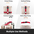 Luggage Straps, 2 Pack Adjustable Heavy Duty Cross Suitcase Straps - Image 6