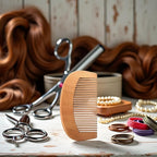 2Pcs Natural Peach Wood Fine Tooth Hair Comb Anti-Static Hair Care Wooden Comb Handmade Gift Comb for Women and Men Massage Detangling Tools Care Accessories Hair Care Styling Tools and Appliances