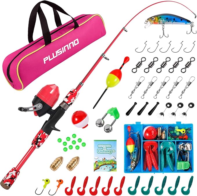 PLUSINNO Kids Fishing Pole by PLUSINNO