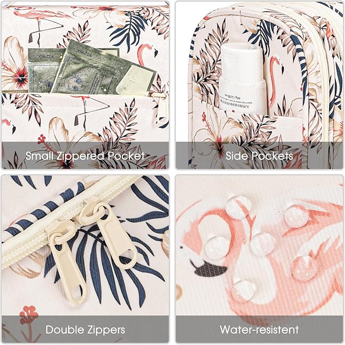 Narwey Hanging Toiletry Bag for Women Travel Makeup Bag Organizer Toiletries - Image 7