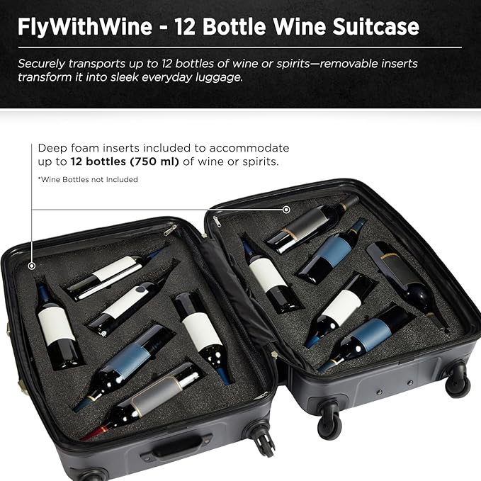 FlyWithWine® by VinGardeValise 12-Bottle Hard Shell Wine Suitcase - Image 2