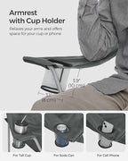 SONGMICS 2 Pack Folding Camping Chairs, Load 330 lb, Cup Holder and High - Image 7