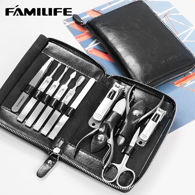 Manicure Kit, FAMILIFE Professional Manicure Set Nail Kit, 11 in 1 Stainless - Image 9