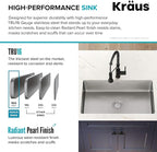 KRAUS Dex 32-inch Undermount 16 Gauge Stainless Steel Single Bowl Kitchen Sink - Image 5